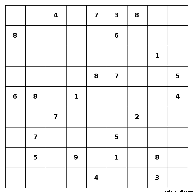 Çok Zor Sudoku, Kitap 34, 10. sayfa – yazdırılabilir PDF
