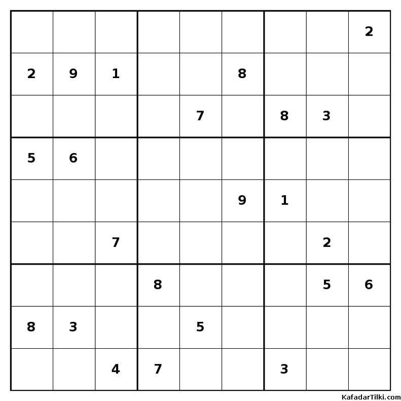 Çok Zor Sudoku, Kitap 35, 1. sayfa – yazdırılabilir PDF
