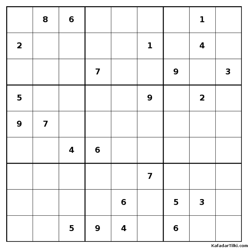 Çok Zor Sudoku, Kitap 35, 3. sayfa – yazdırılabilir PDF