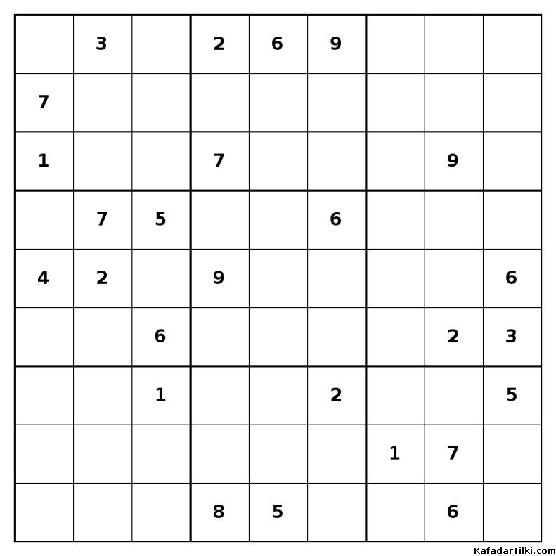 Çok Zor Sudoku, Kitap 35, 9. sayfa – yazdırılabilir PDF