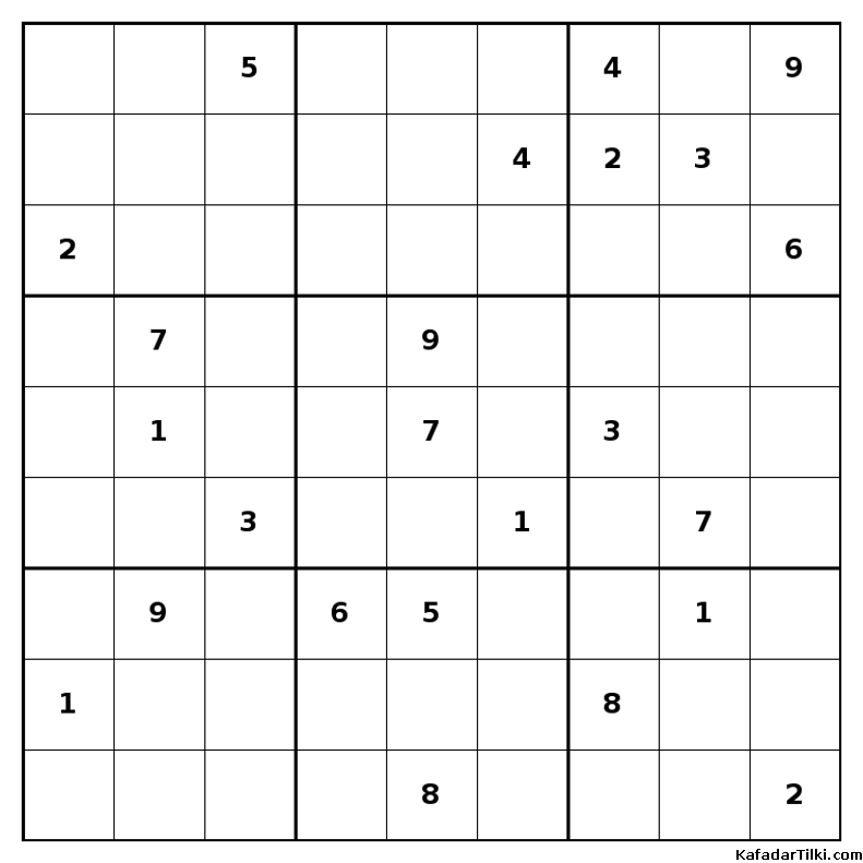 Çok Zor Sudoku, Kitap 36, 3. sayfa – yazdırılabilir PDF