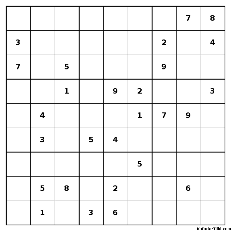 Çok Zor Sudoku, Kitap 36, 6. sayfa – yazdırılabilir PDF