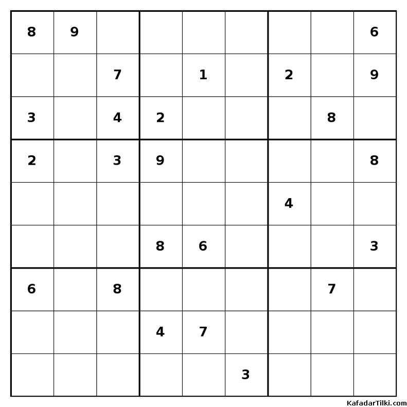 Çok Zor Sudoku, Kitap 36, 7. sayfa – yazdırılabilir PDF