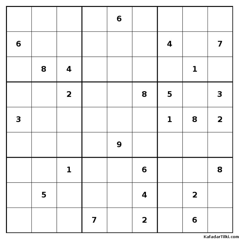Çok Zor Sudoku, Kitap 36, 9. sayfa – yazdırılabilir PDF