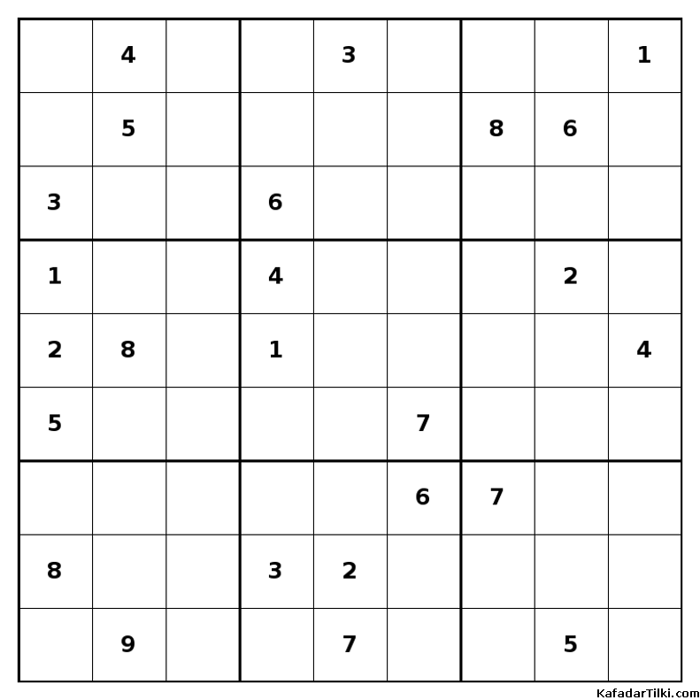 Çok Zor Sudoku, Kitap 37, 6. sayfa – yazdırılabilir PDF