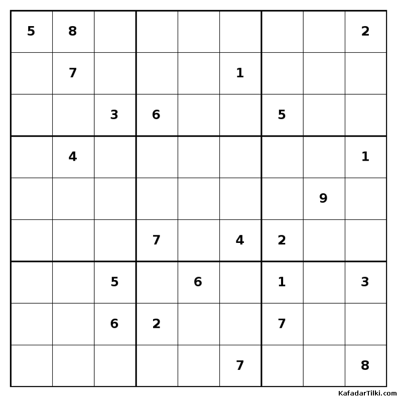 Çok Zor Sudoku, Kitap 37, 7. sayfa – yazdırılabilir PDF