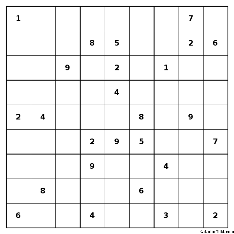 Çok Zor Sudoku, Kitap 37, 9. sayfa – yazdırılabilir PDF