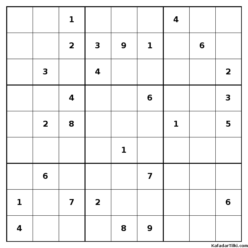 Çok Zor Sudoku, Kitap 38, 1. sayfa – yazdırılabilir PDF