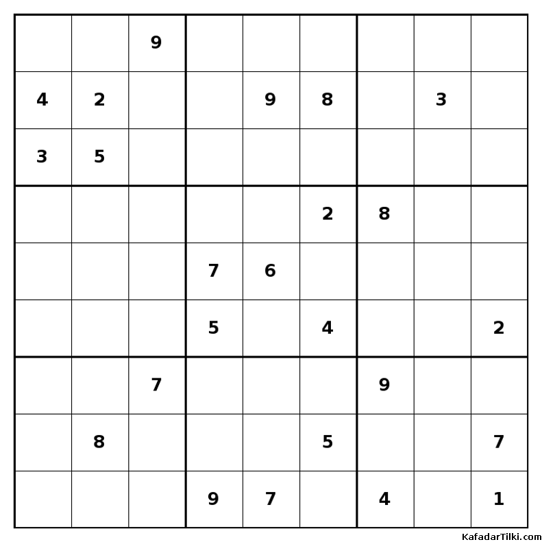 Çok Zor Sudoku, Kitap 38, 3. sayfa – yazdırılabilir PDF