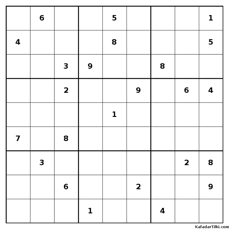 Çok Zor Sudoku, Kitap 38, 6. sayfa – yazdırılabilir PDF
