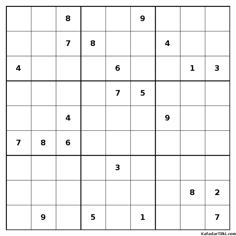 Çok Zor Sudoku, Kitap 39, 1. sayfa – yazdırılabilir PDF