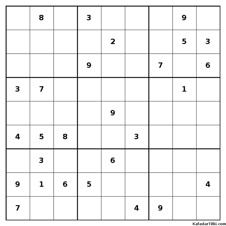 Çok Zor Sudoku, Kitap 39, 2. sayfa – yazdırılabilir PDF