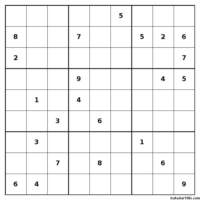 Çok Zor Sudoku, Kitap 39, 3. sayfa – yazdırılabilir PDF