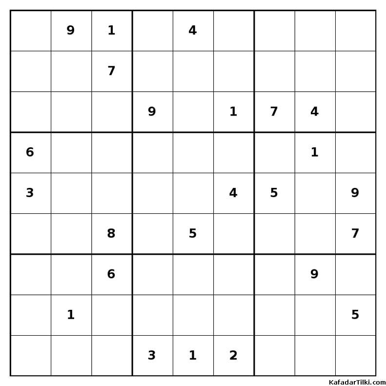 Çok Zor Sudoku, Kitap 40, 1. sayfa – yazdırılabilir PDF