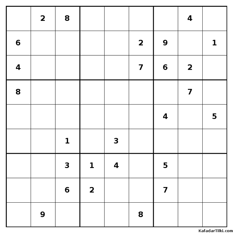 Çok Zor Sudoku, Kitap 40, 4. sayfa – yazdırılabilir PDF