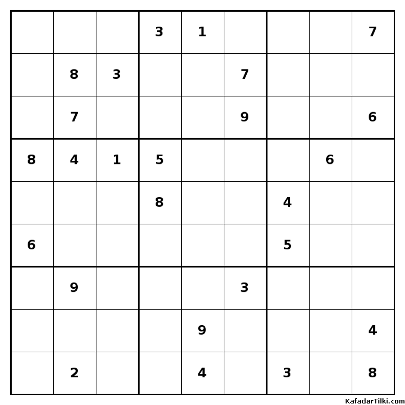 Çok Zor Sudoku, Kitap 40, 5. sayfa – yazdırılabilir PDF