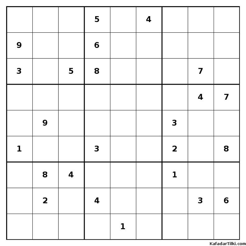 Çok Zor Sudoku, Kitap 40, 9. sayfa – yazdırılabilir PDF