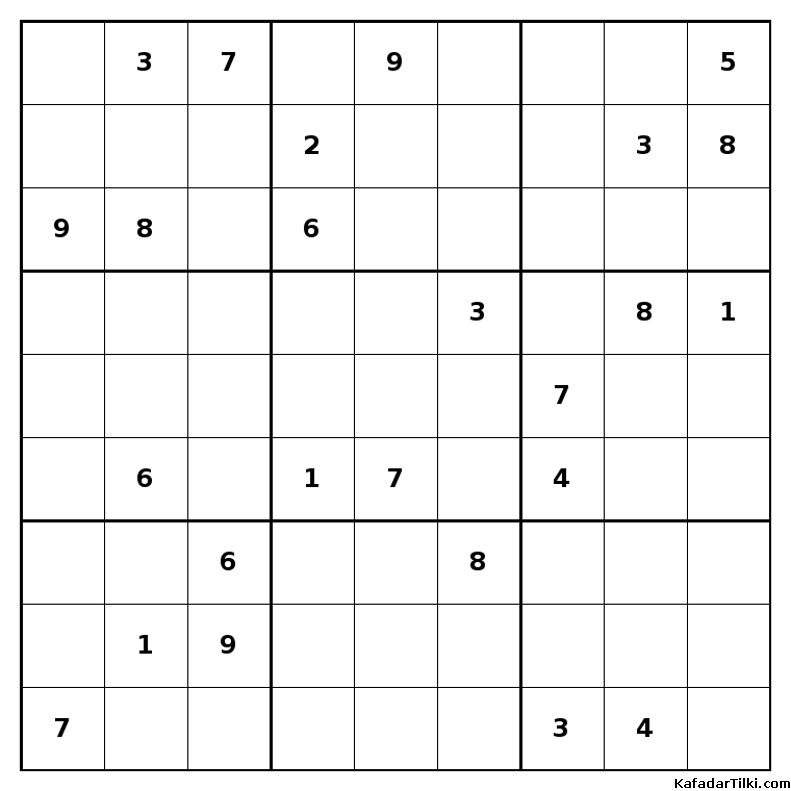 Çok Zor Sudoku, Kitap 40, 10. sayfa – yazdırılabilir PDF