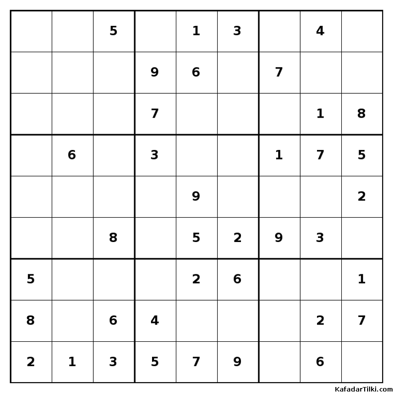 Kolay Sudoku, Kitap 20, 4. sayfa – yazdırılabilir PDF
