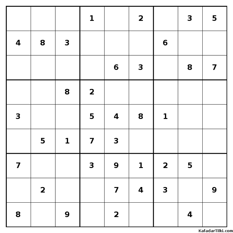 Kolay Sudoku, Kitap 20, 5. sayfa – yazdırılabilir PDF