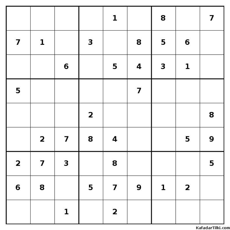 Kolay Sudoku, Kitap 20, 6. sayfa – yazdırılabilir PDF