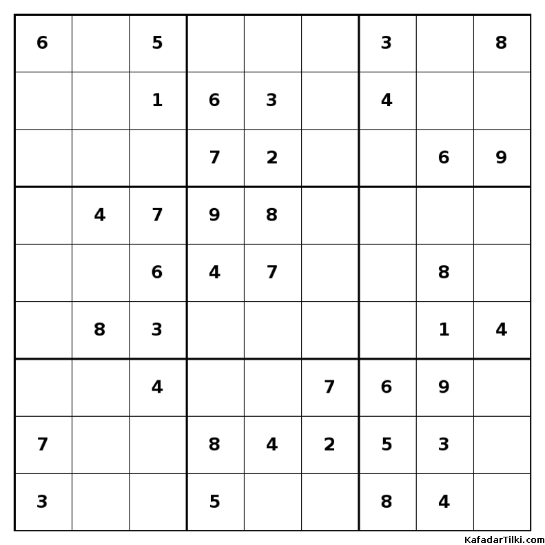 Kolay Sudoku, Kitap 20, 8. sayfa – yazdırılabilir PDF
