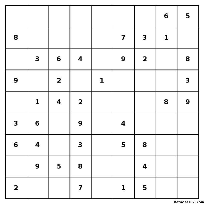 Kolay Sudoku, Kitap 21, 4. sayfa – yazdırılabilir PDF