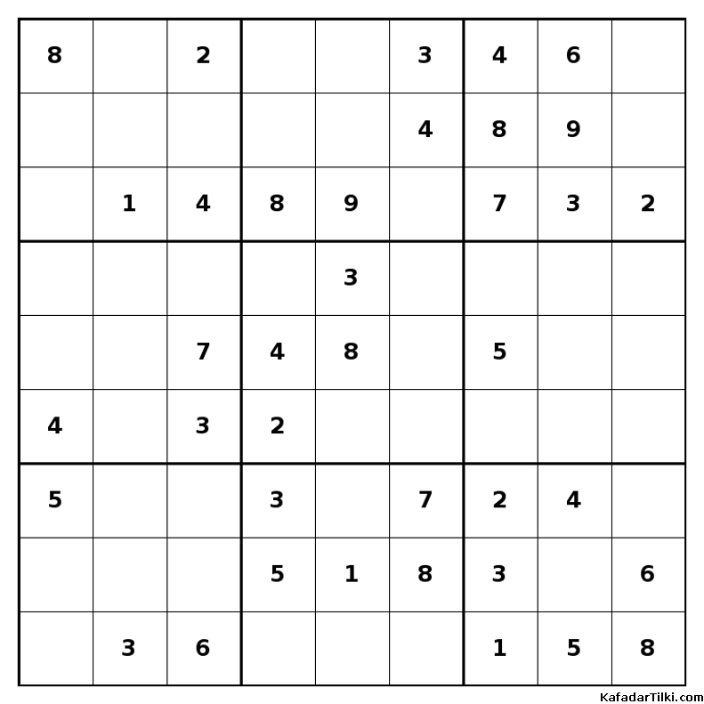 Kolay Sudoku, Kitap 21, 5. sayfa – yazdırılabilir PDF