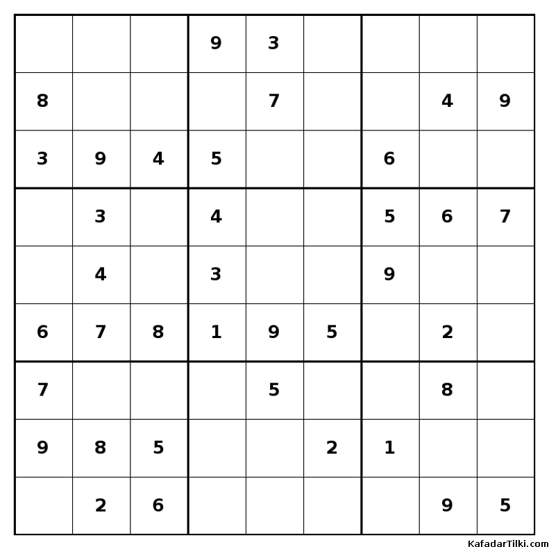 Kolay Sudoku, Kitap 22, 4. sayfa – yazdırılabilir PDF