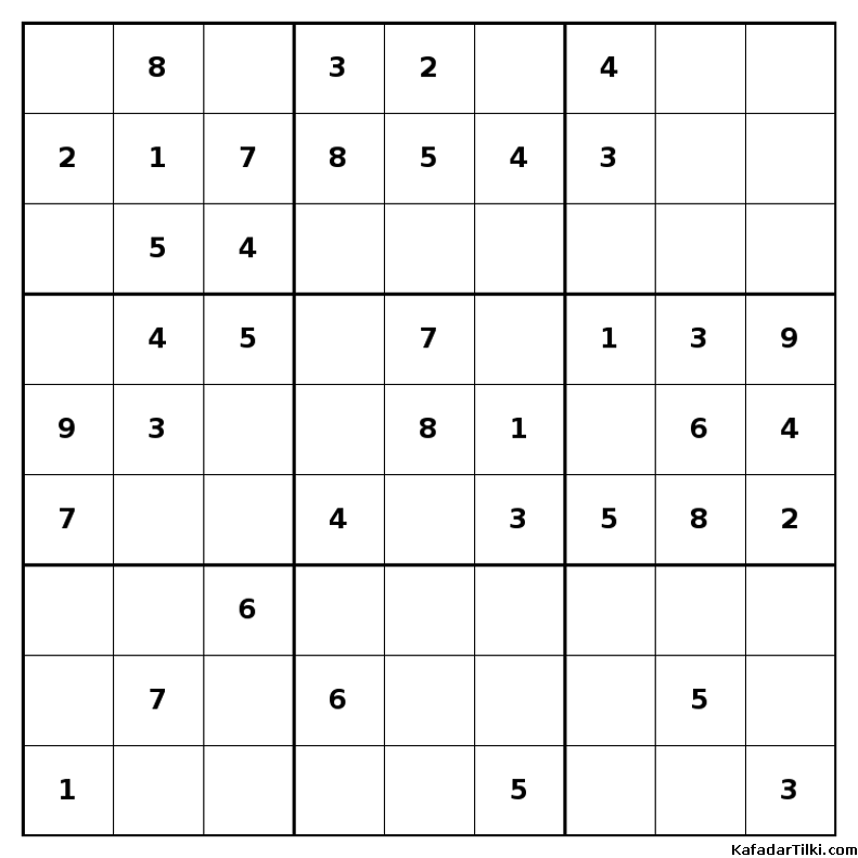 Kolay Sudoku, Kitap 22, 5. sayfa – yazdırılabilir PDF