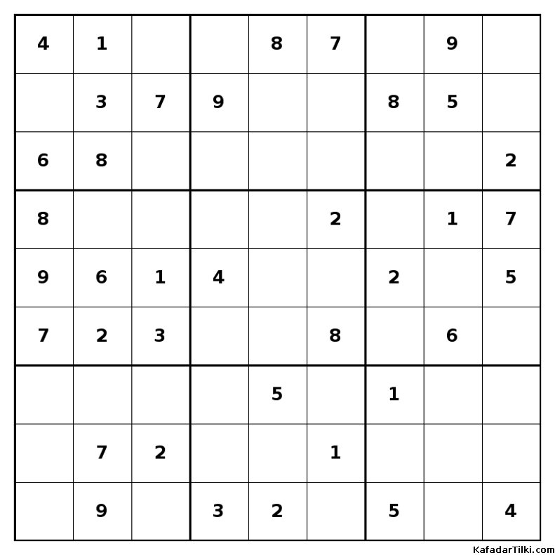 Kolay Sudoku, Kitap 22, 6. sayfa – yazdırılabilir PDF