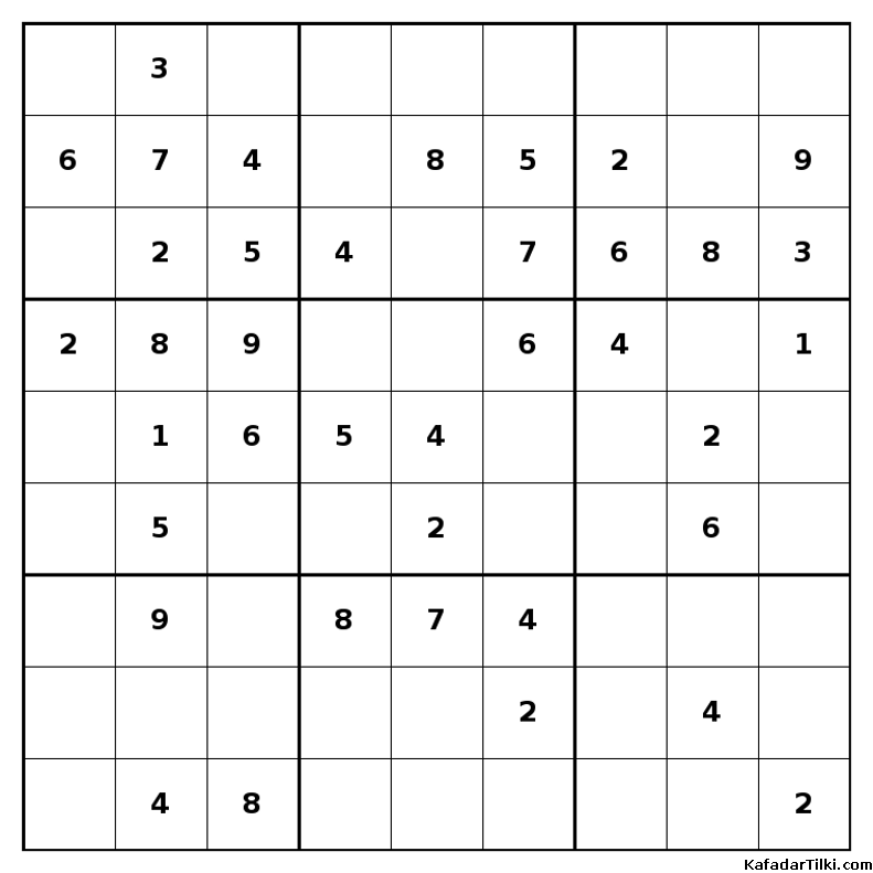 Kolay Sudoku, Kitap 22, 10. sayfa – yazdırılabilir PDF