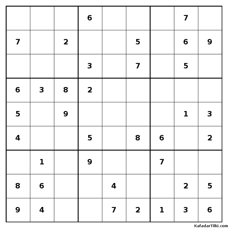Kolay Sudoku, Kitap 23, 1. sayfa – yazdırılabilir PDF
