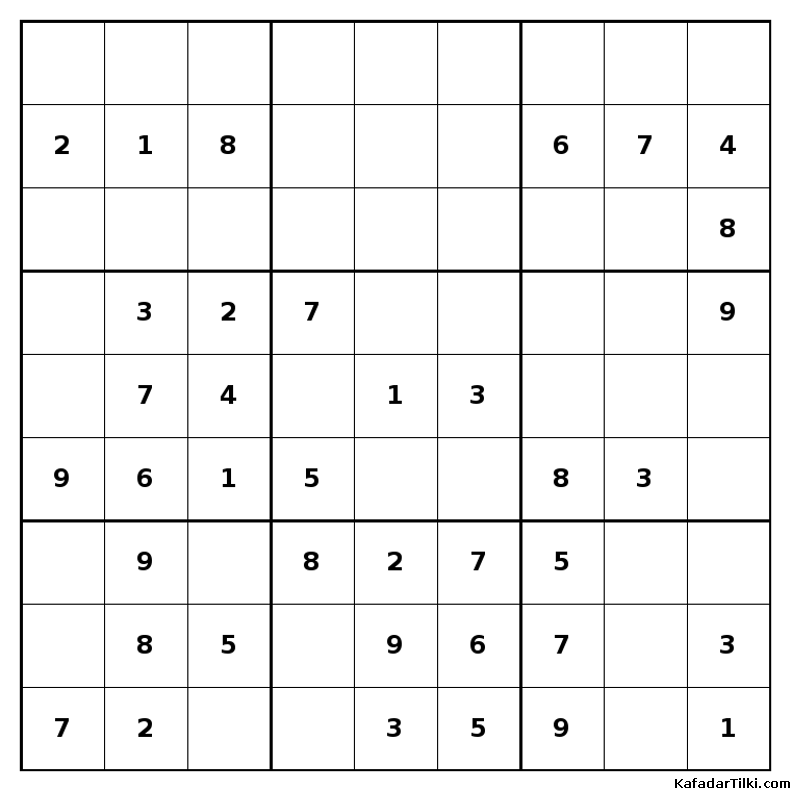 Kolay Sudoku, Kitap 23, 10. sayfa – yazdırılabilir PDF