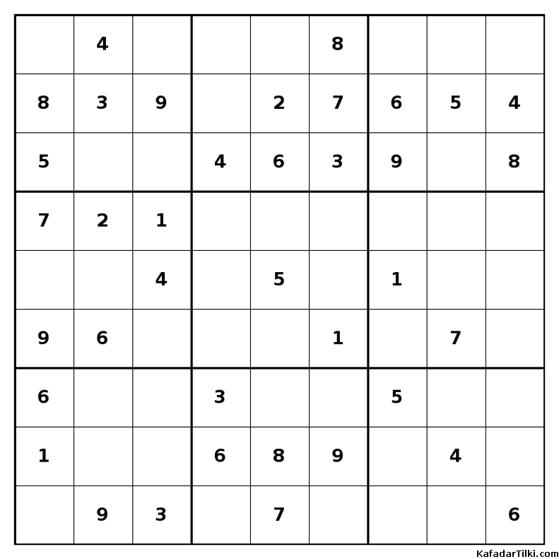 Kolay Sudoku, Kitap 24, 1. sayfa – yazdırılabilir PDF