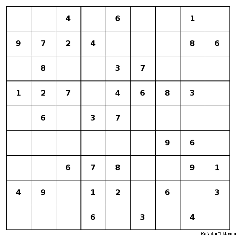 Kolay Sudoku, Kitap 24, 2. sayfa – yazdırılabilir PDF