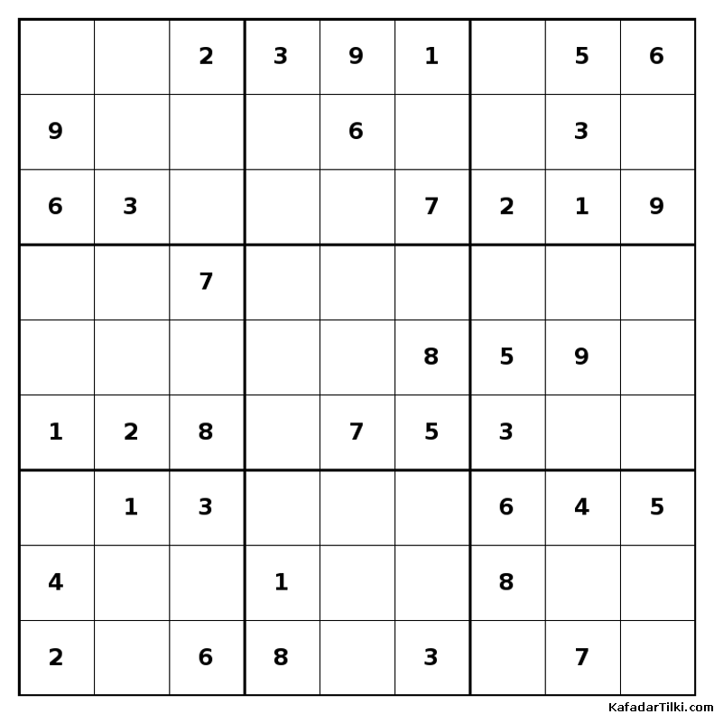 Kolay Sudoku, Kitap 24, 10. sayfa – yazdırılabilir PDF