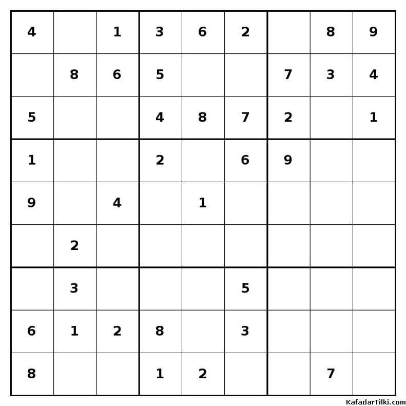 Kolay Sudoku, Kitap 25, 2. sayfa – yazdırılabilir PDF