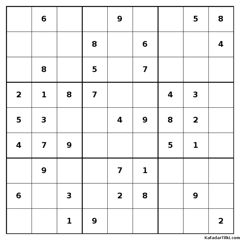 Kolay Sudoku, Kitap 25, 7. sayfa – yazdırılabilir PDF