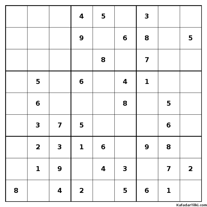 Kolay Sudoku, Kitap 26, 2. sayfa – yazdırılabilir PDF
