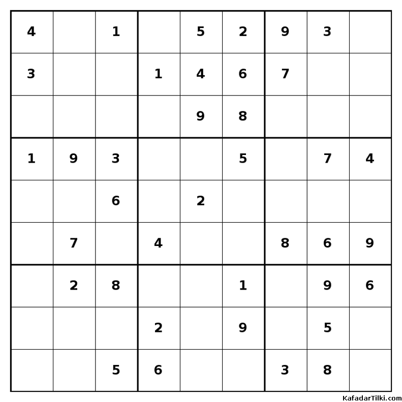 Kolay Sudoku, Kitap 26, 7. sayfa – yazdırılabilir PDF