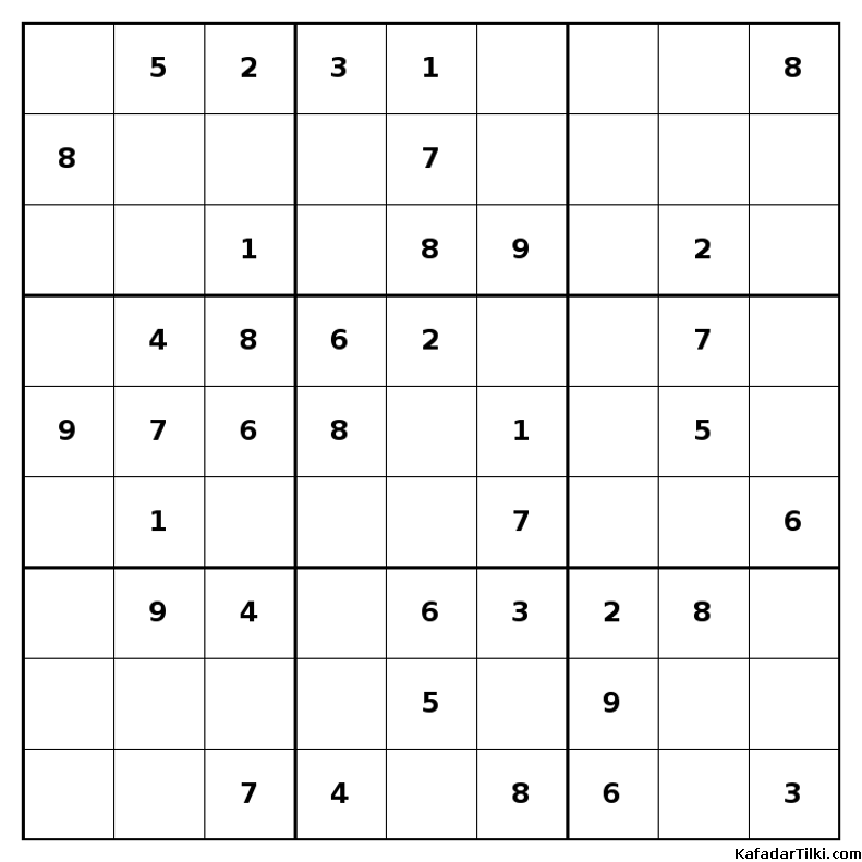 Kolay Sudoku, Kitap 26, 10. sayfa – yazdırılabilir PDF