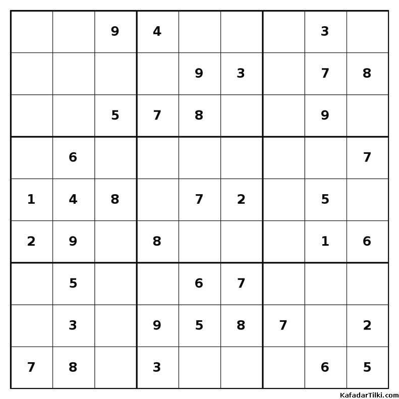 Kolay Sudoku, Kitap 27, 2. sayfa – yazdırılabilir PDF