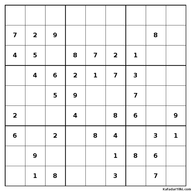 Kolay Sudoku, Kitap 27, 8. sayfa – yazdırılabilir PDF