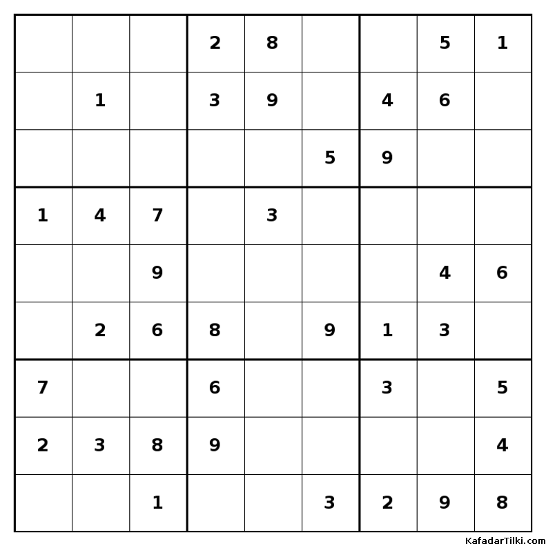 Kolay Sudoku, Kitap 28, 2. sayfa – yazdırılabilir PDF
