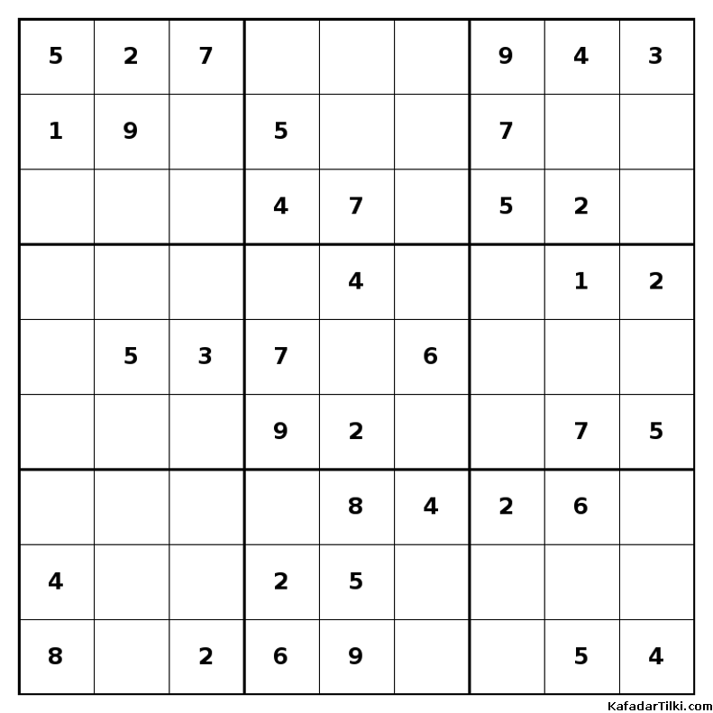 Kolay Sudoku, Kitap 28, 4. sayfa – yazdırılabilir PDF