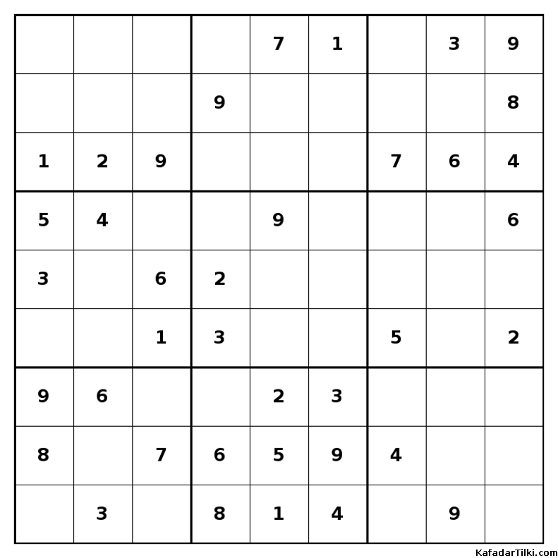 Kolay Sudoku, Kitap 28, 5. sayfa – yazdırılabilir PDF