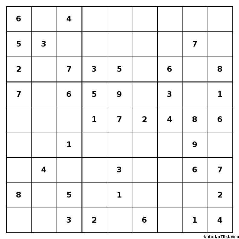 Kolay Sudoku, Kitap 29, 1. sayfa – yazdırılabilir PDF