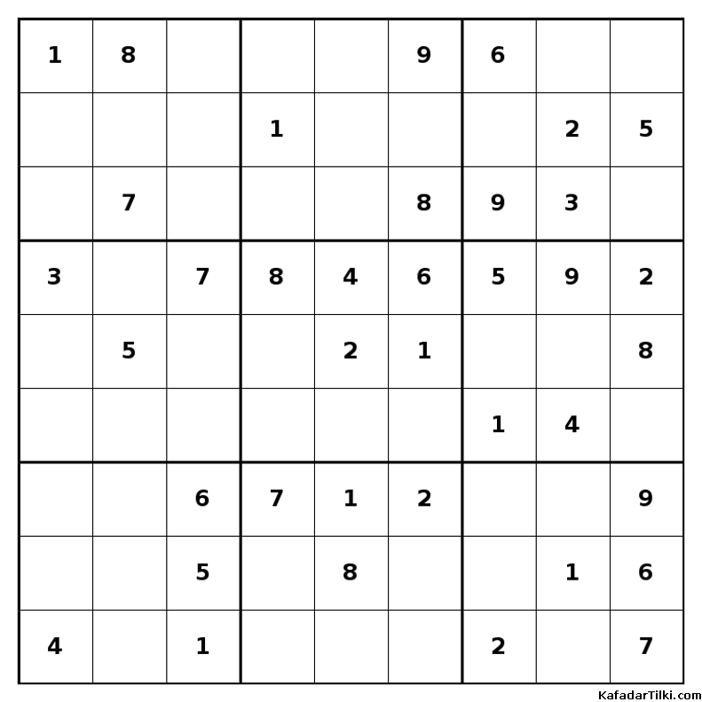 Kolay Sudoku, Kitap 29, 2. sayfa – yazdırılabilir PDF
