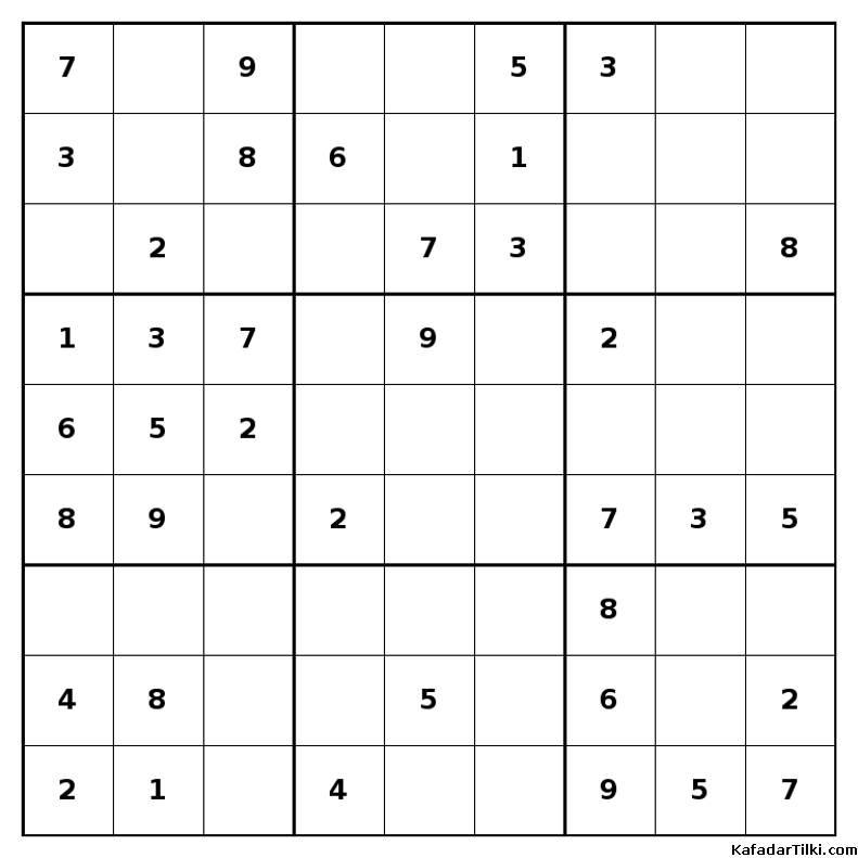Kolay Sudoku, Kitap 29, 8. sayfa – yazdırılabilir PDF
